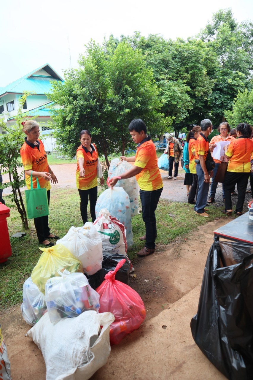 การขับเคลื่อนธนาคารขยะรีไซเคิล ระดับหมู่บ้านของตำบลสารภี