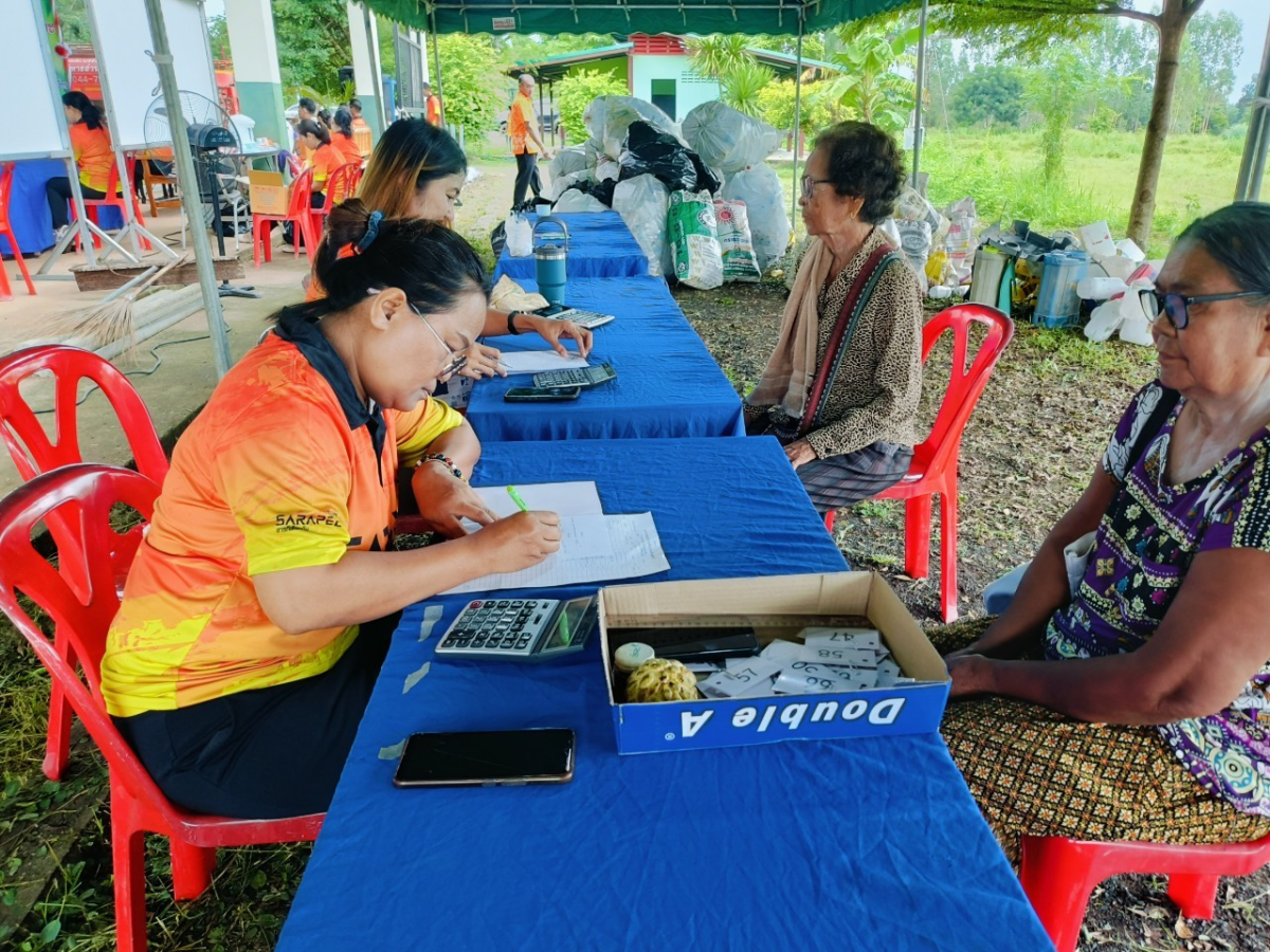 การขับเคลื่อนธนาคารขยะรีไซเคิล ระดับหมู่บ้านของตำบลสารภี