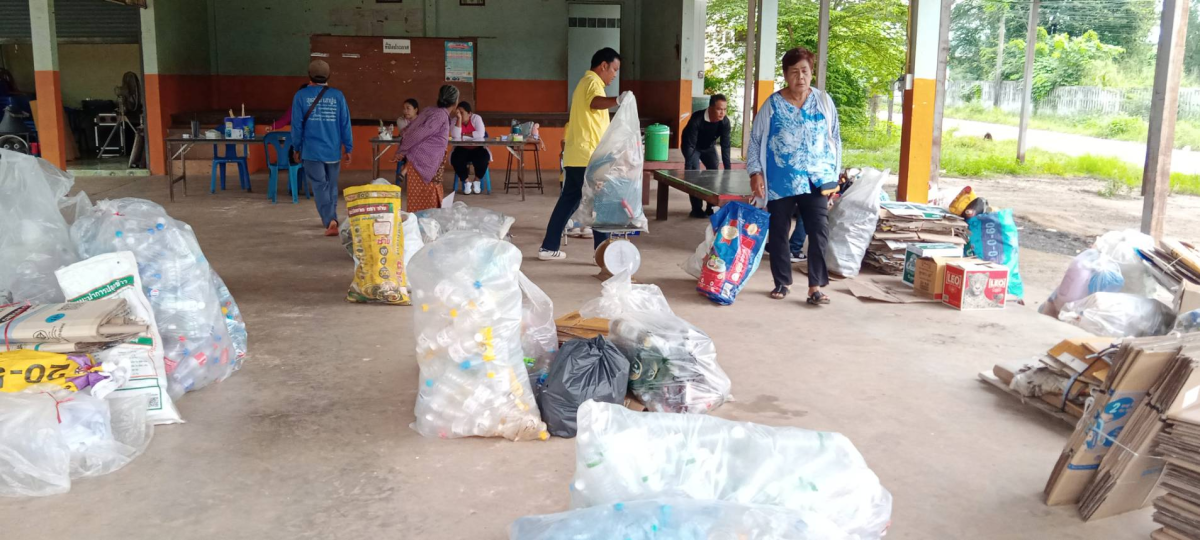 การขับเคลื่อนธนาคารขยะรีไซเคิล ระดับหมู่บ้านของตำบลสารภี
