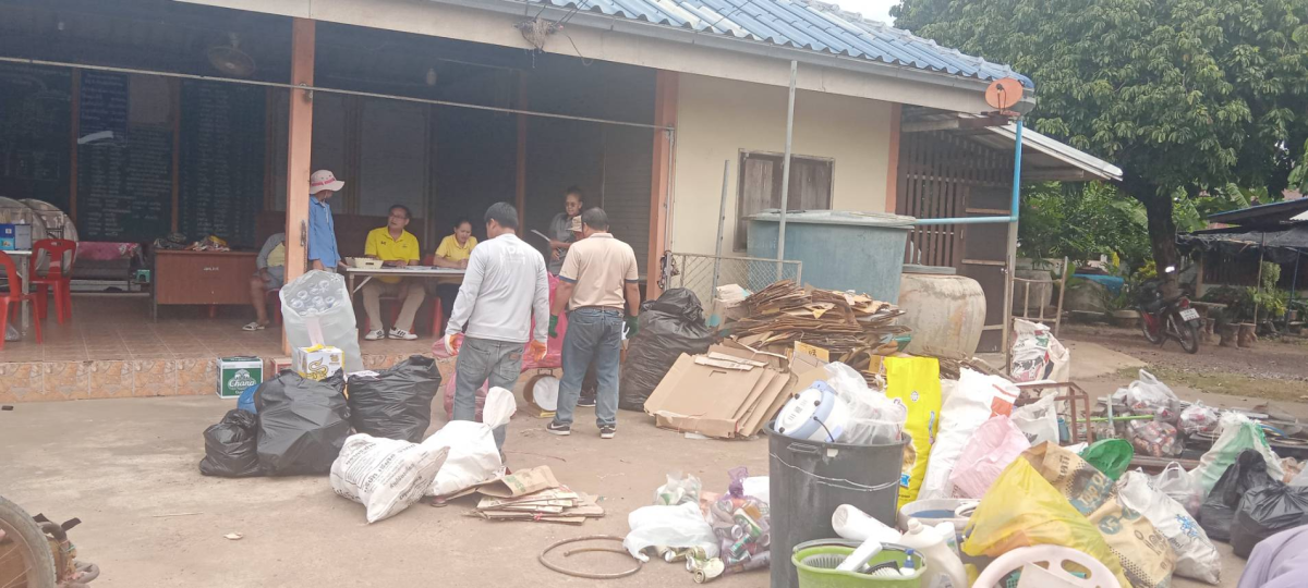 การขับเคลื่อนธนาคารขยะรีไซเคิล ระดับหมู่บ้านของตำบลสารภี