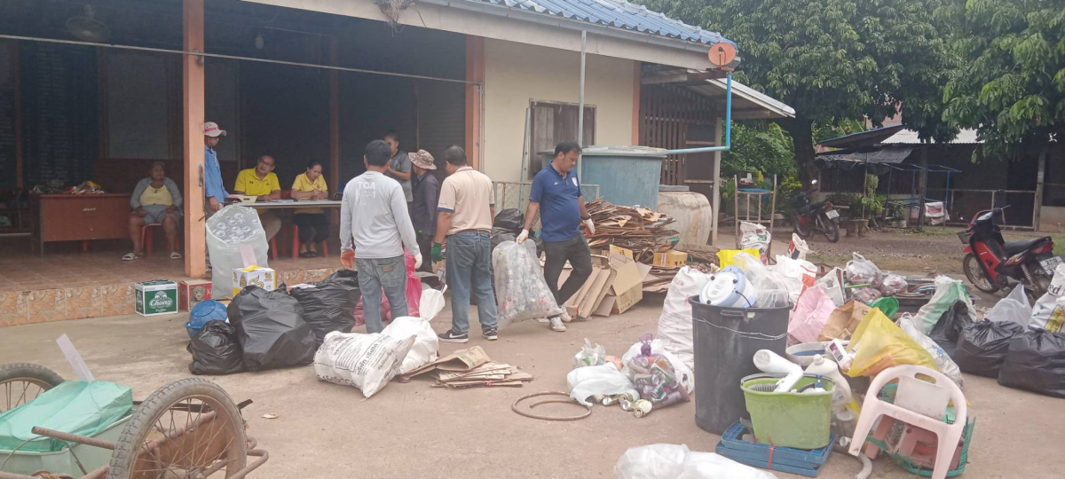 การขับเคลื่อนธนาคารขยะรีไซเคิล ระดับหมู่บ้านของตำบลสารภี