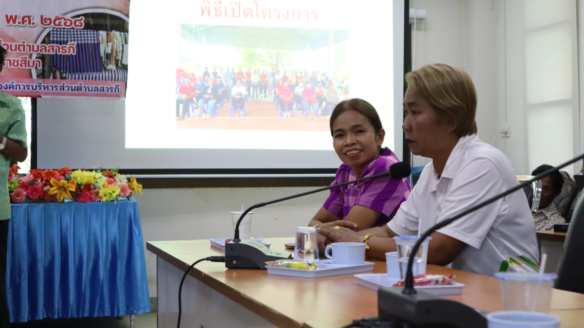 วันศุกร์ที่ 10 ตุลาคม  2568 เวลา 10.00 น. นายวิเชียร แตนกระโทก เป็นประธานในพิธี มอบใบประกาศให้กลุ่มแม่บ้าน ตามโครงการฝึกอบรมอาชีพระยะสั้น การทอผ้าขาวม้า       โดยมีคณะผู้บริหาร หัวหน้าส่วนราชการ เจ้าหน้าที่กองสวัสดิการฯ เข้าร่วมในครั้งนี้ และได้รับความประสบผลสำเร็จจากการขาย มีรายได้ ใช้ในการซื้อวัสดุอุปกรณ์บางส่วน ทำใ้ห้สามารถต่อยอด ในการทอผ้าขาวม้าและผ้าถุงลายต่างๆ เป็นรายได้เสริม จากการอบรมในครั้งนี้    ณ ห้องประชุมชั้น 2  องค์การบริหารส่วนตำบลสารภี